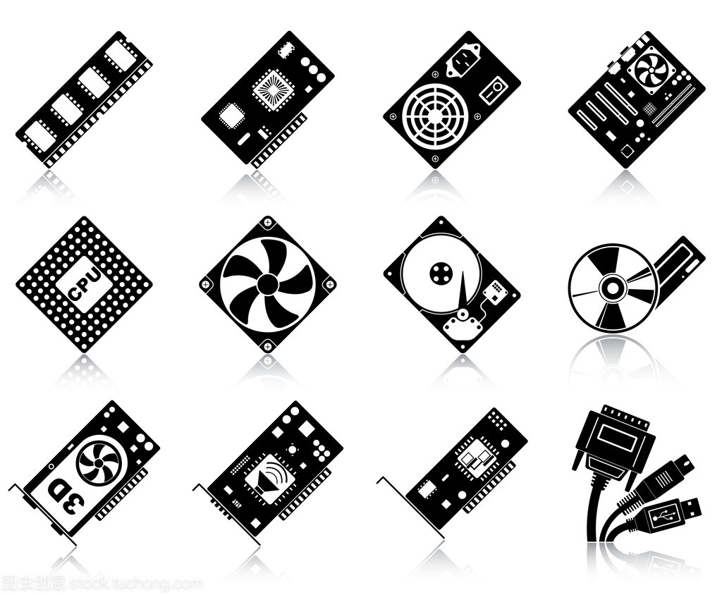 計算機硬件圖標(biāo) 軟硬件交互的視覺化體現(xiàn)